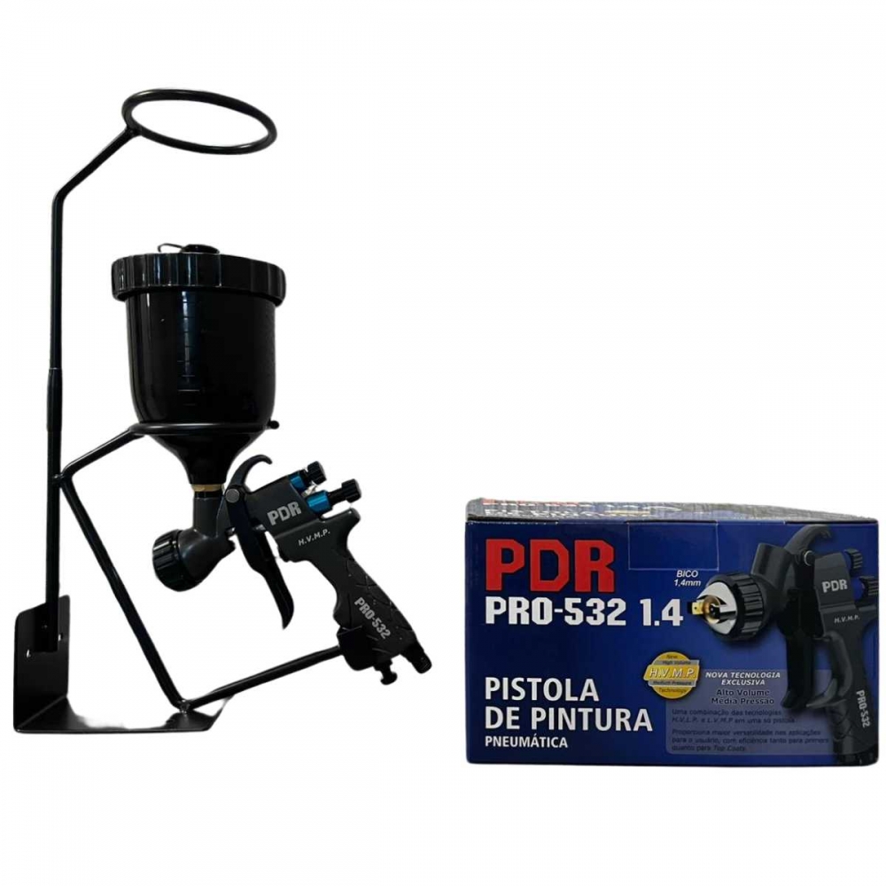 PDR - PISTOLA PRETA PRO-532P GRAVIDADE PDR HVLP 1,4MM - 600ML