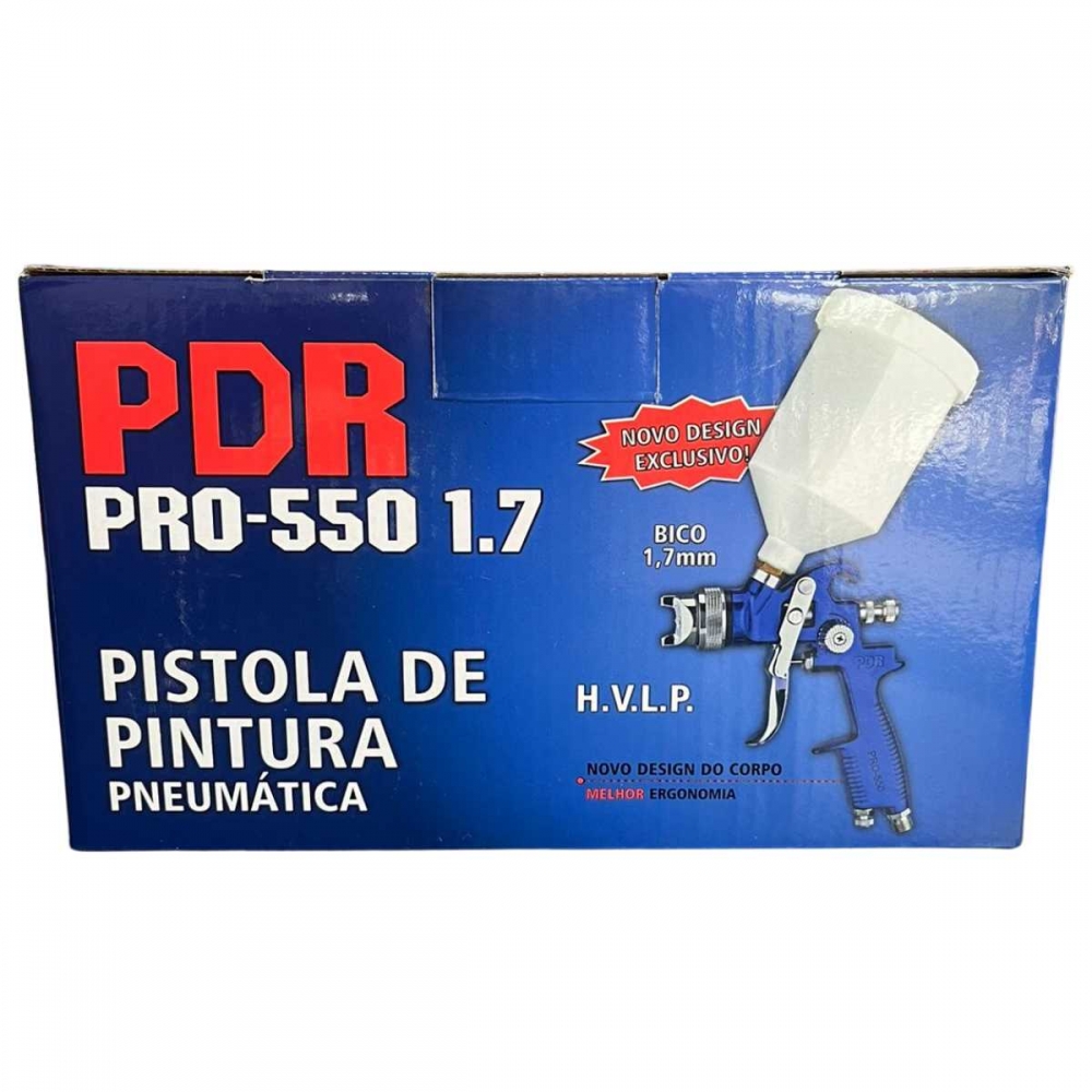 PDR - PISTOLA GRAVIDADE PDR PRO-550 HVLP 1,7MM - 600ML